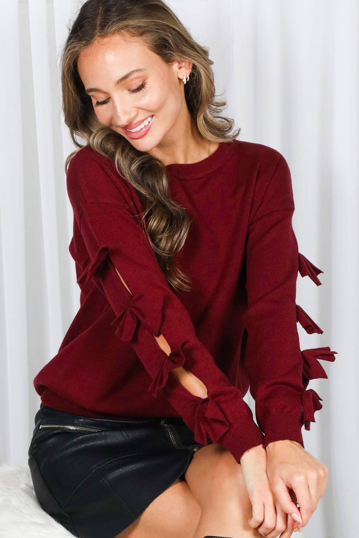 Bow Embellished Sweater