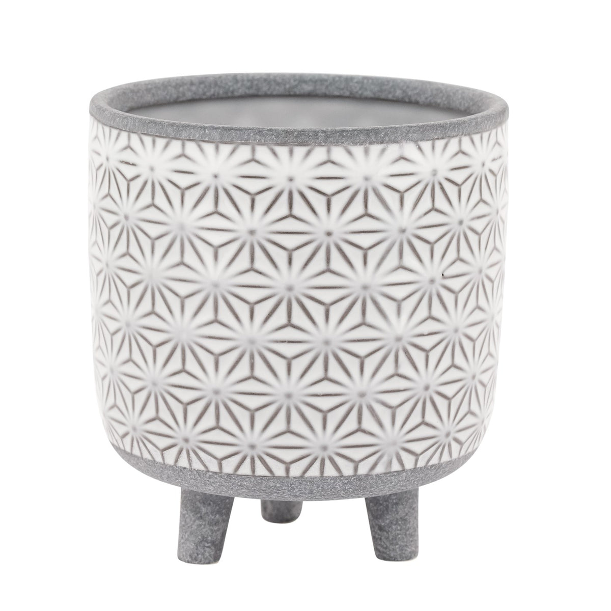 Star White 5.25x6&quot; Footed Planter
