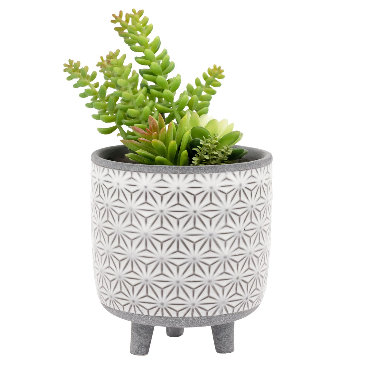 Star White 5.25x6&quot; Footed Planter