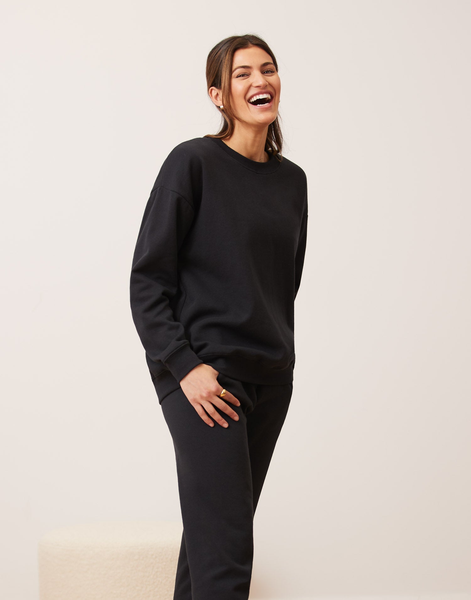 Crewneck Sweatshirt Women Side Slit Pullover Tops Long Sleeve Oversized  Sweatshirts 