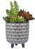 Star Black Glazed Cermaic 5.25x6” footed drop pot planter