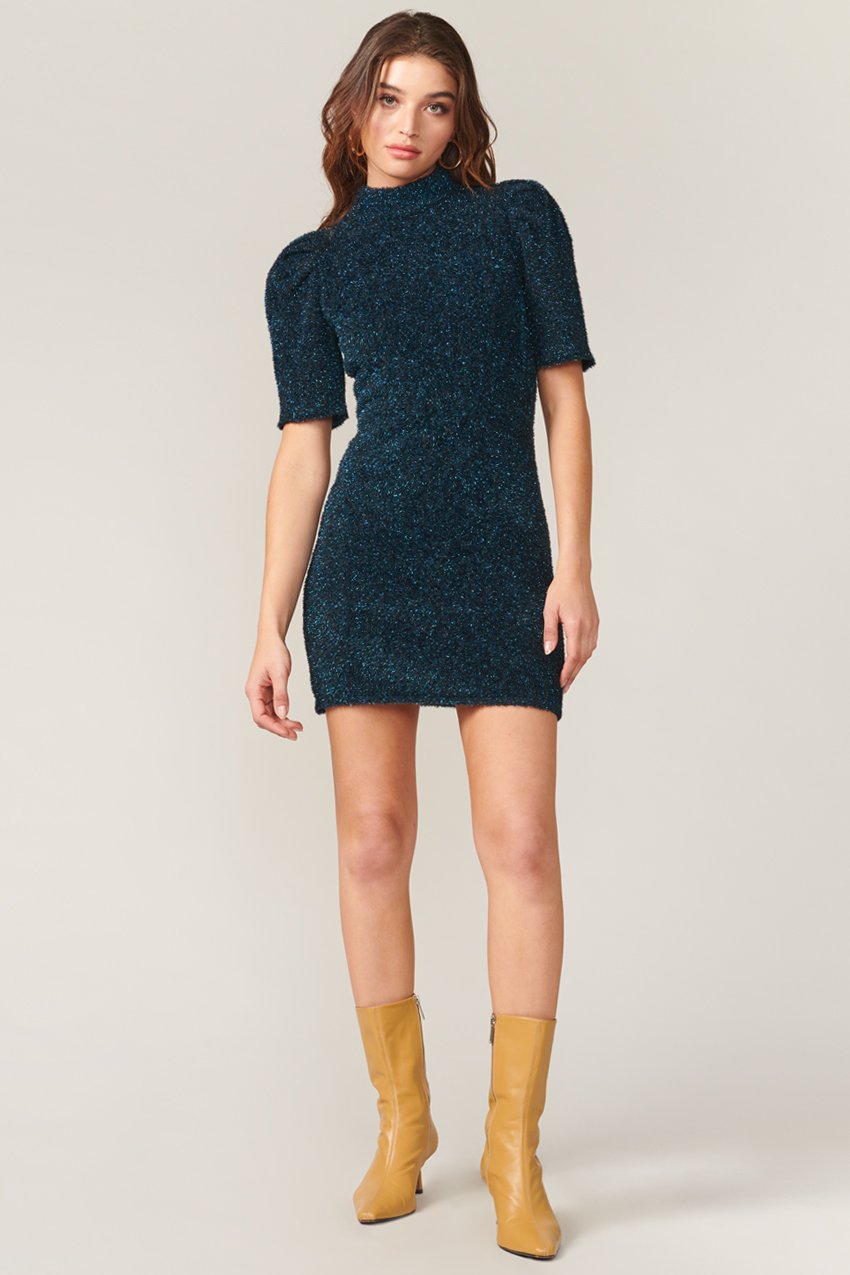 Andrea Cozy Lurex Sweater Dress