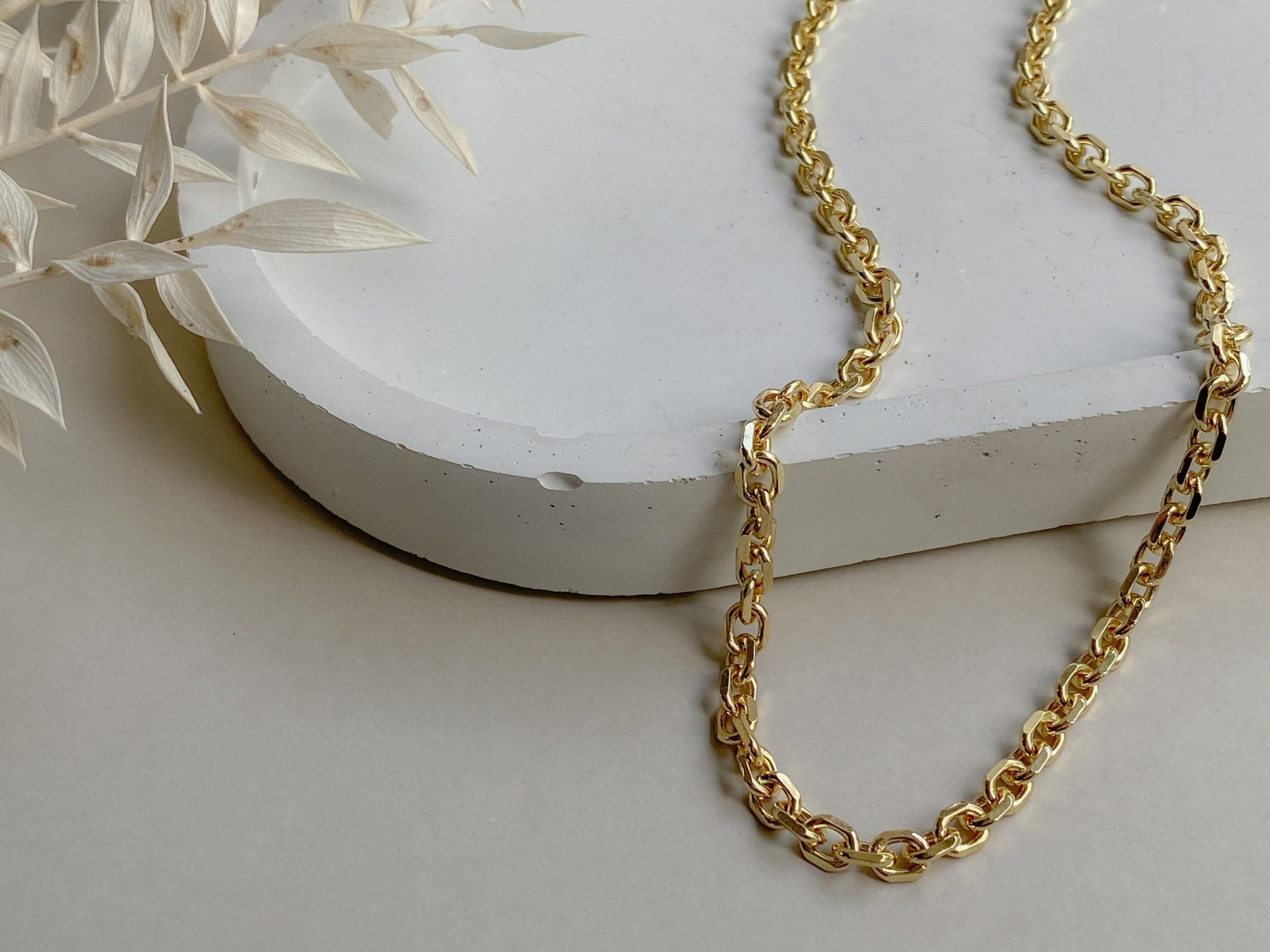 "Cherish" Gold Link Necklace