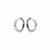 "Romantic" CZ Hoop Earrings in Silver