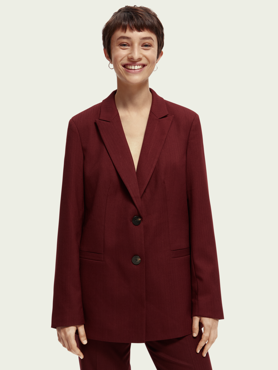 Red 2025 tailored blazer