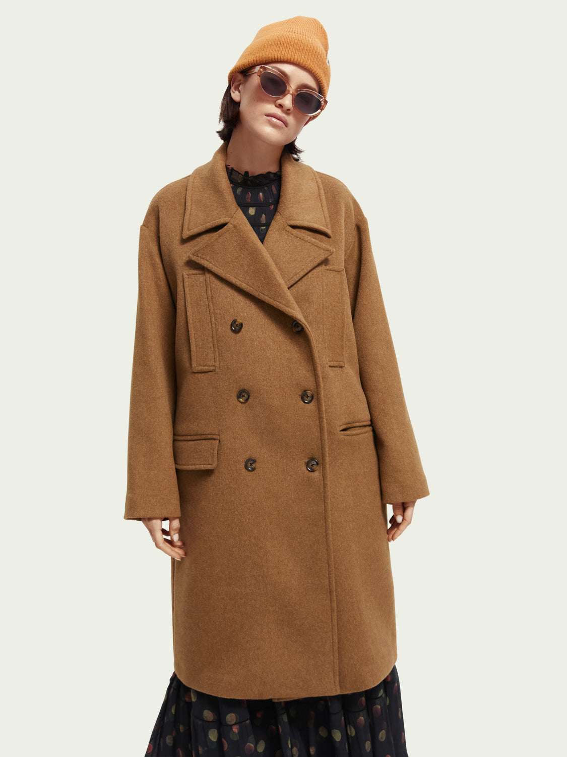 Brushed Double Breasted Coat - The Loop Brushed Double Breasted Coat - The Loop