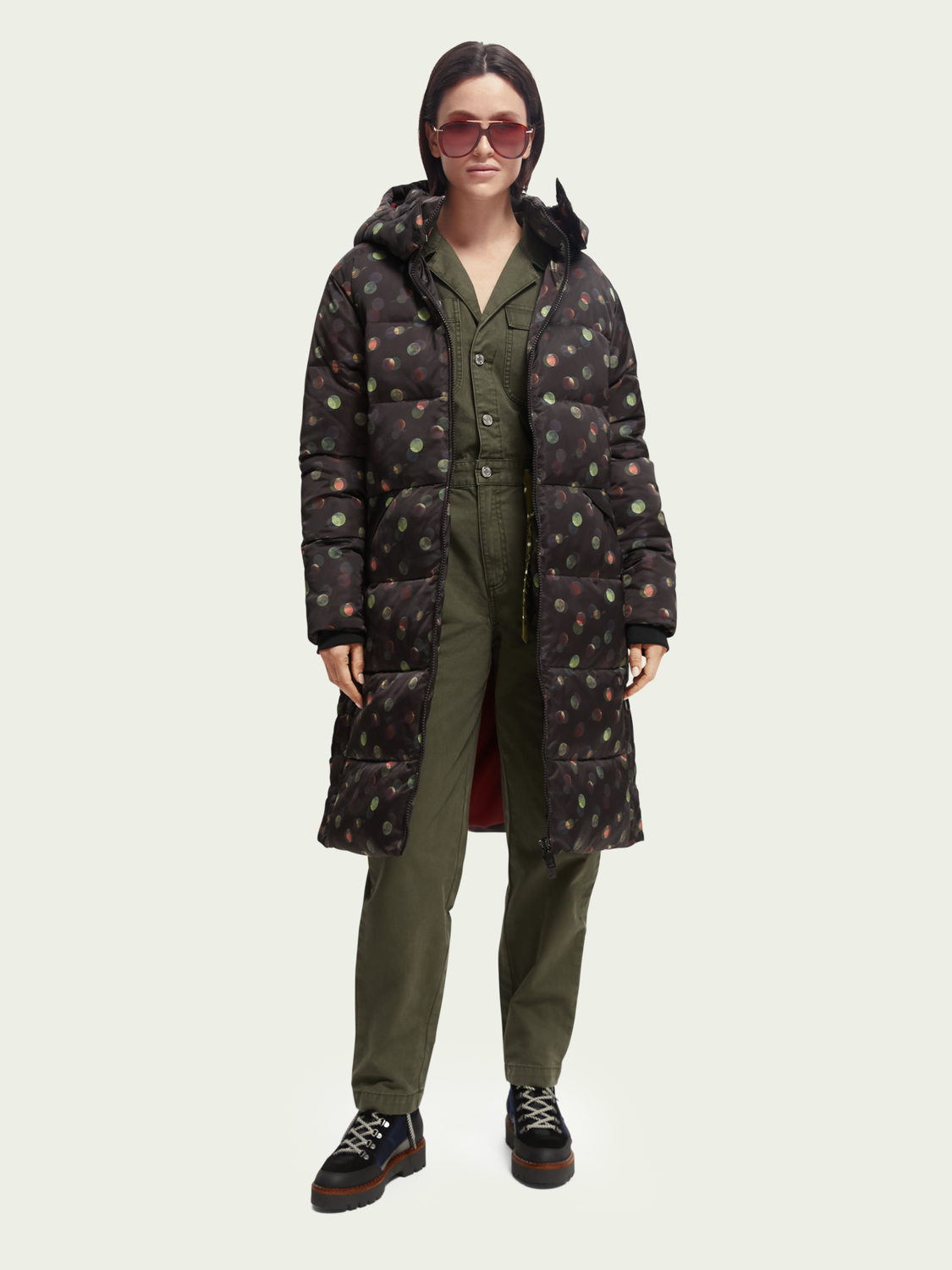 Printed puffer 2025 jacket women's